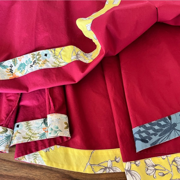 Berlin boutique skirt or pull up dress in red with patchwork accents - Picture 7 of 16